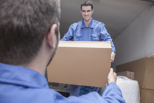 Removal team helping with student boxes and furniture in Finchley