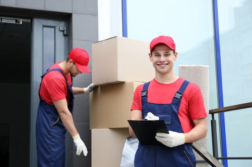 Flat removals team handling a Finchley apartment move