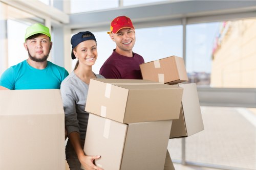 Careful loading of household items for a Finchley move
