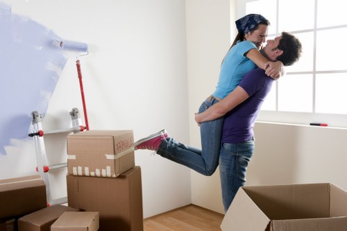 Preparing boxes and furniture for a Finchley van move