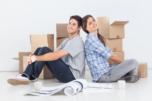 Loading household goods into a removal van
