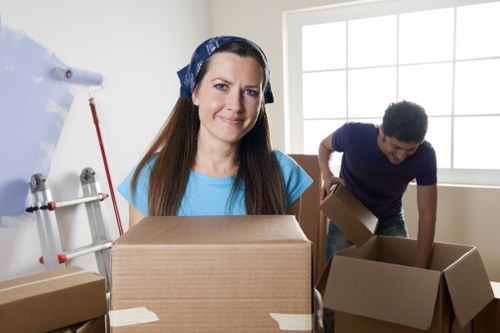 Loading household furniture into a hire truck