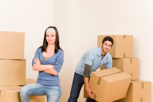 Local removals vehicle supporting a house move in Finchley
