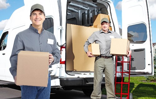 Removal van prepared for a local flat move in Finchley